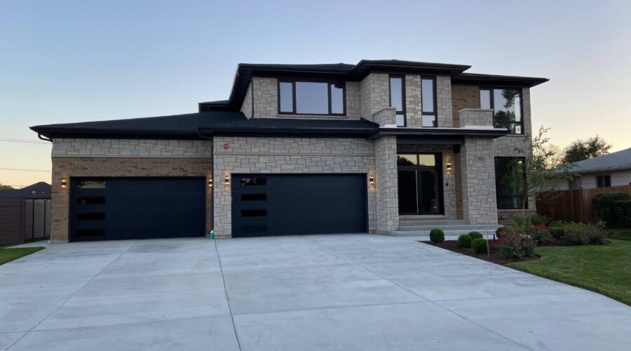 Illinois renovation modern home exterior with contractor