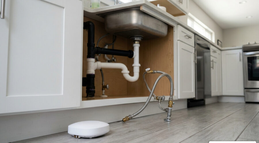 automatic leak detection sensor in modern home